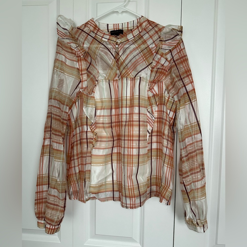 Polly Ruffled Peasant Blouse by Current Air for Anthropologie